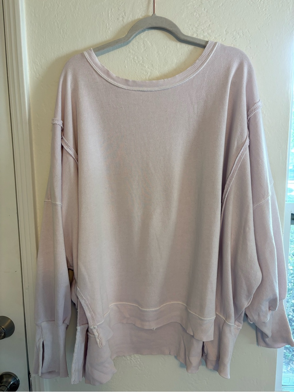 We The Free Pale Pink Crewneck Sweatshirt - Picture 3 of 6